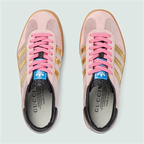 adidas gucci pink trainers|gucci adidas gazelle pink.